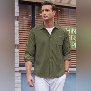 Coofandy corduroy long sleeve shirt XXL